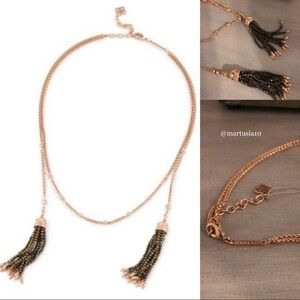 Kendra Scott Monique Tassel Necklace DARK BROWN